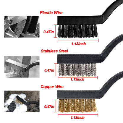 Kit de Brosses Detailing Auto - Nettoyage Intérieur & Zones Difficiles