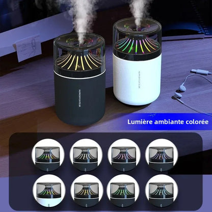 Humidificateur & Diffuseur d'Arôme pour Voiture - Eclairage LED Ambiance