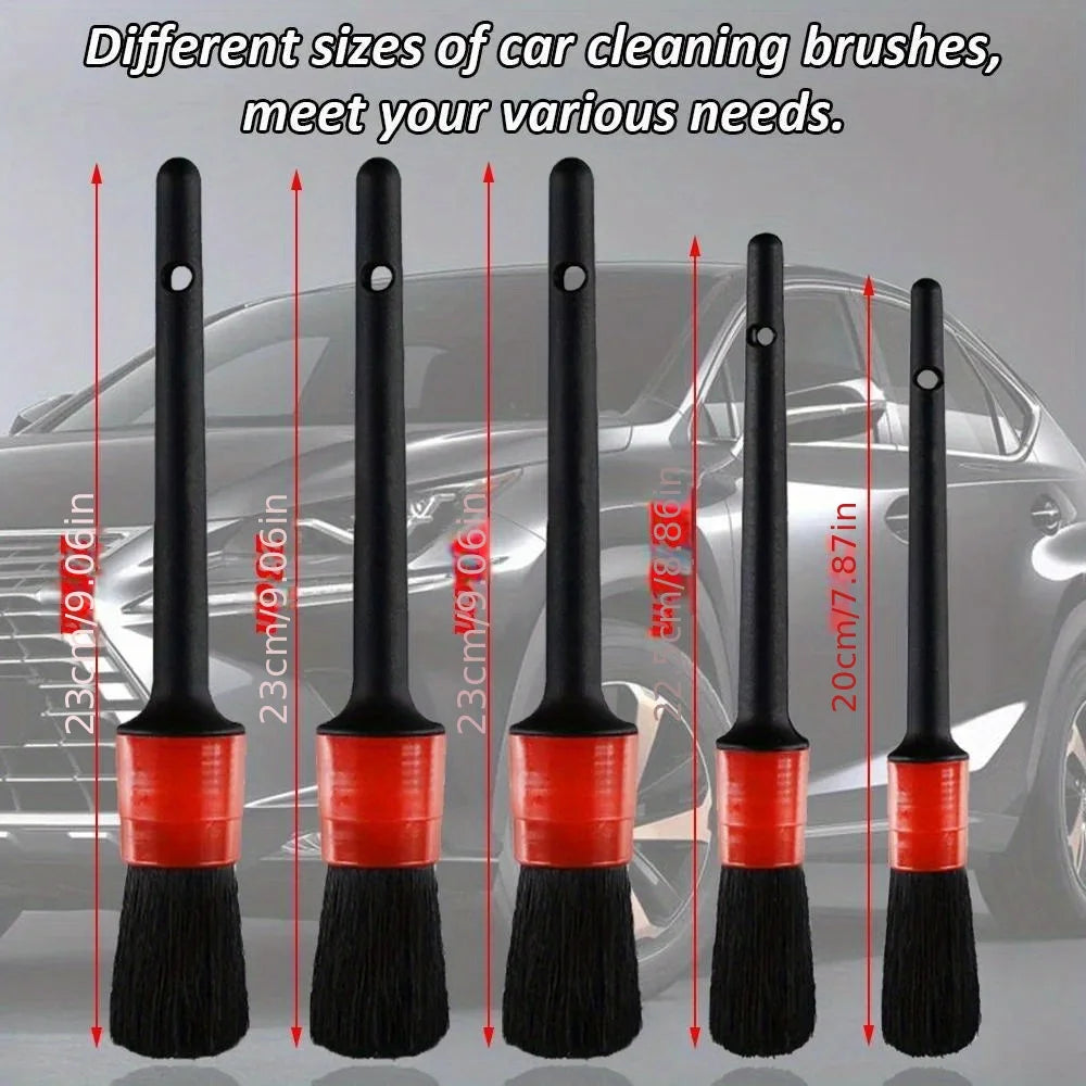 Kit de Brosses Detailing Auto - Nettoyage Intérieur & Zones Difficiles